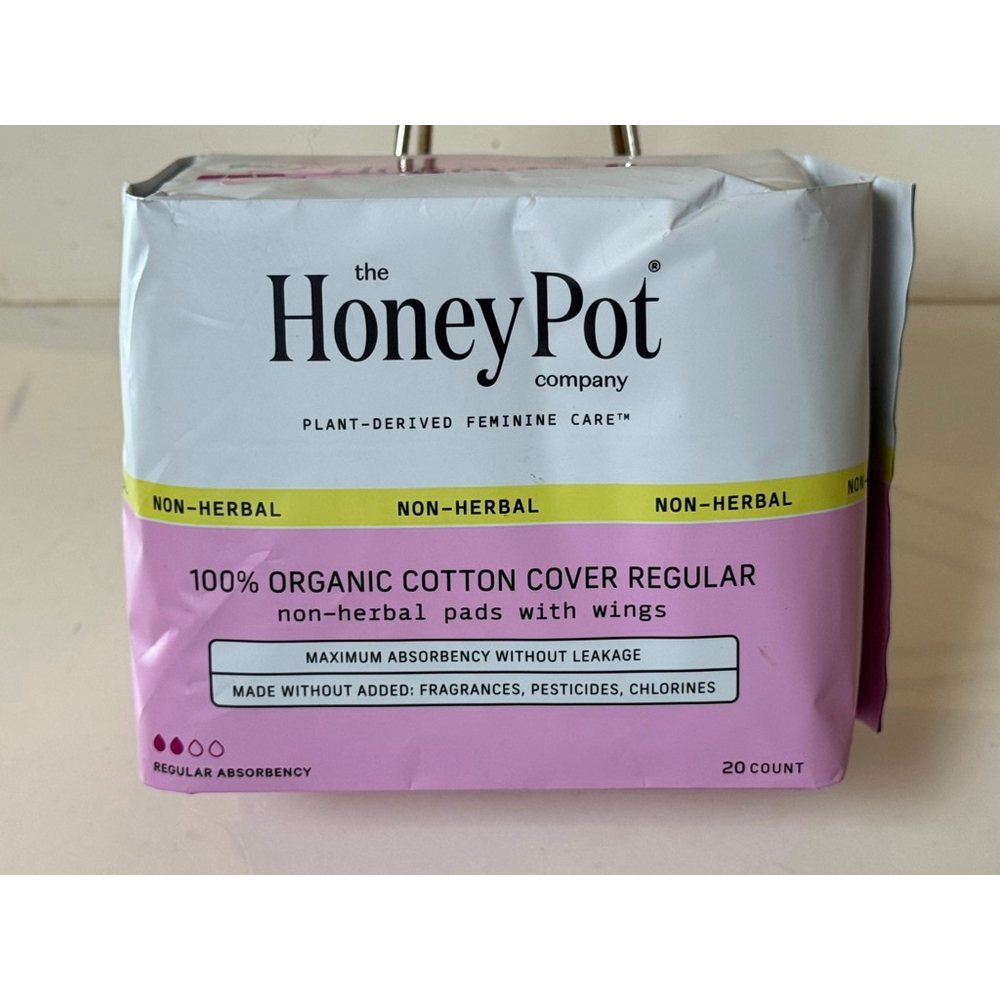 The Honey Pot Company - Sanitary Pads for Women - Non-Herbal Regular Flow NEW